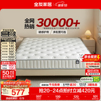 全友 家居独立静音原石弹簧床垫乳胶护脊椰棕榻榻米床垫席梦思软硬适中1.5米x2米