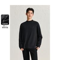 太平鸟 男装秋冬款纯色加半高领内搭男式T恤