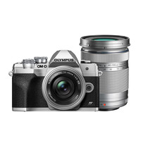 奥林巴斯 E-M10 MarkIV 微单相机 银色 双头套机
