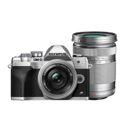 奥林巴斯 E-M10 MarkIV 微单相机 银色 双头套机