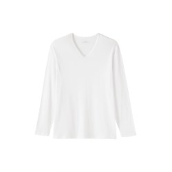无印良品 MUJI 男式棉冬季V领长袖T恤男式男款26年新品纯棉打底衫