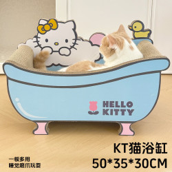猫抓板猫窝 睡窝浴缸猫玩具 宠物用品瓦楞纸特大号 加深加厚猫抓板