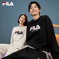 斐乐 情侣款卫衣男女秋季套头圆领宽松针织运动上衣