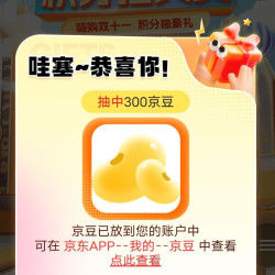 积分抽奖100/300京豆，非必中，南孚京东自营旗舰店