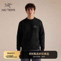 始祖鸟 EMBLEM FLEECE CREW 男子 抓绒衫 Black/黑色 S