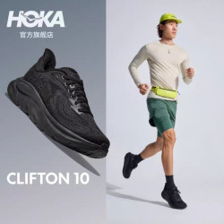 HOKA ONE ONE Clifton 10 克里夫顿10低帮系带运动鞋男款训练鞋