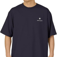 snow peak NSD-TS-25AU003 全新标准标志 T 恤,触感柔软,短袖标志,基本款,男式,女式, 深海军蓝(特殊订单)