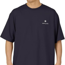 snow peak NSD-TS-25AU003 全新标准标志 T 恤,触感柔软,短袖标志,基本款,男式,女式, 深海军蓝(特殊订单)