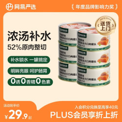 网易严选 网易天成 YANXUAN 网易严选 网易天成严选猫湿粮宠物零食浓汤大口肉罐头 鸡肉+三文鱼85g*6罐
