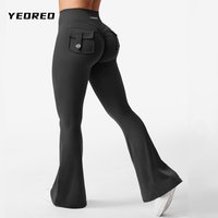 YEOREO Coreflex瑜伽裤女口袋蜜桃臀健身服运动健身提臀微喇长裤