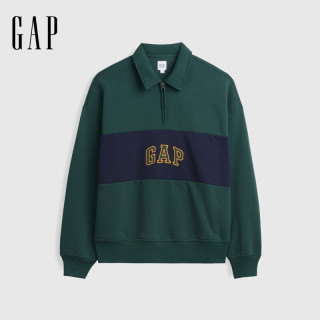 Gap 撞色Polo领 宽松 男士卫衣