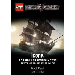 乐高 ICONS系列10365杰克船长加勒比海盗黑珍珠号拼搭玩具收藏