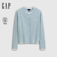 Gap 双十一特惠 麦穗刺绣绞花针织开衫