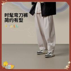 李宁 男士轻薄透气休闲裤运动生活长裤男装裤子春夏休闲运动裤亲肤