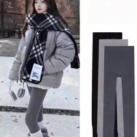黑色瑜伽打底裤女秋外穿高腰显瘦秋裤大弹力紧身加绒保暖-8808