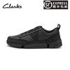 Clarks 2025新款男鞋三瓣鞋真皮软底轻便防滑休闲运动鞋黑武士小白鞋 黑色 43