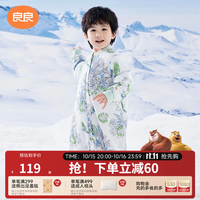 良良 婴儿睡袋恒温睡袋儿童春季分腿睡袋宝宝棉厚防踢被子可拆袖 纯棉款-林中歌-40G春秋款 S码（建议身高60-75cm）