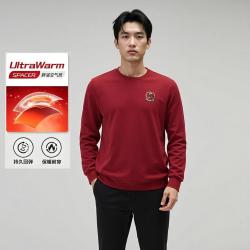 美津浓 新年红春秋男女刺绣长袖百搭舒适运动休闲卫衣ESSENTIAL