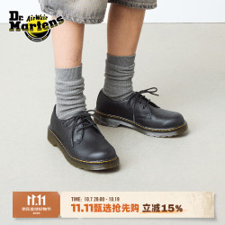 Dr.Martens 马丁1461 经典休闲时尚软皮黑色3孔马丁单鞋 黑色 37