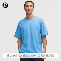 lululemon Heavyweight 男士高克重T恤 速干 海浪蓝 M