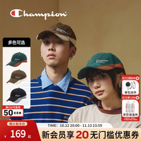 Champion 冠军 灯芯绒拼色棒球帽 深绿色