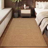金玉铭川 BLQ-M仿剑麻 素色驼色 50x140cm 床边毯