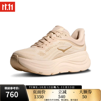 HOKA 女款邦代9公路跑步鞋BONDI 9轻盈舒适缓震 1162014-VCH-香草色/桦树色-宽版 38 （US6.5）