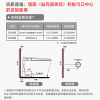 瑞尔特 AI自清洁 智能马桶 305坑距（290-390mm选） 305/300mm
