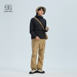 KOLON SPORT 户外新款男士梭织连帽防风夹克外套