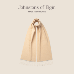 Johnstons of Elgin 经典纯羊绒围巾礼盒男女纯色