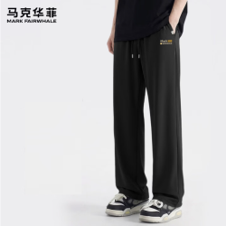 马克华菲 男士冰丝阔脚休闲裤