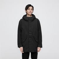 波司登 冬季男中长款鹅绒商务保暖连帽外套羽绒服