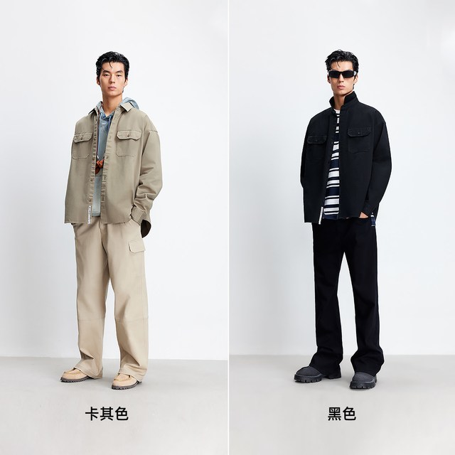 杰克琼斯 纯棉衬衫外套 男士休闲外搭