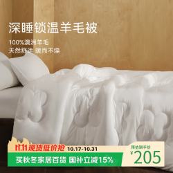 艾美家 羊毛被被子澳洲羊毛冬被控温冬季加厚被芯 冬被200*230cm