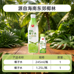 春光 海南特产100%NFC椰子水椰青果汁特饮家庭聚餐大瓶果蔬汁饮品