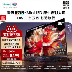海信 RGB-MiniLED电视E8S 65吋 玲珑真彩背光 信芯芯片 世界杯定制