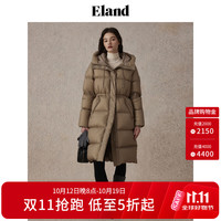 E·LAND 衣恋 ELAND衣恋羽绒服女束腰外套新款 浅卡其色(36)L/Beige S