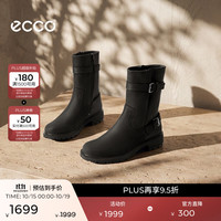 ecco 231383 中跟厚底 黑色 37码 女靴