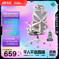 永艺 沃克300+人体工学椅 云白