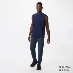优衣库 高弹力运动长裤/DRY-EX速干/加长款优衣库男装束脚477748