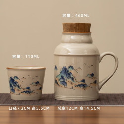 小暖壶带盖马克杯套装大容量陶瓷杯
