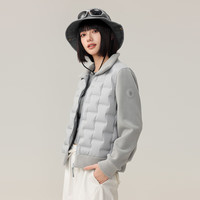 雪中飞 鹅绒立领拼接羽绒服 神秘灰 L/165/88A