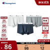 Champion 冠军男士内裤2026新款简约纯色logo平角短裤美式潮牌 黑灰 XL