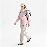 伯希和 山行2.0 冲锋衣 三合一男女升级三防户外夹克登山服外套  女款石英粉 XL