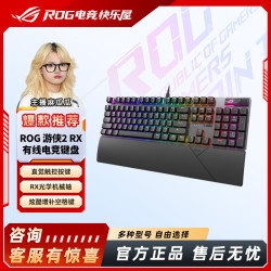 ROG 95新 ROG/玩家国度 ROG游侠2 RX机械键盘 有线游戏键盘红轴 PBT