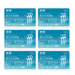 持萃 高分子牙线棒 6盒300支