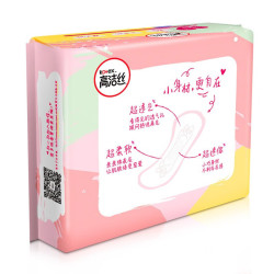 高洁丝 薄棉柔迷你日用卫生巾 直条型 19cm*10片*6