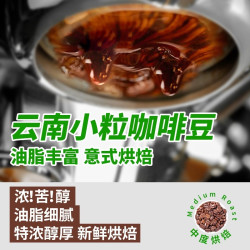 桂都庄园 农科院云南咖啡豆意式特浓阿拉比卡咖啡豆新鲜烘焙可现磨黑咖啡粉 尝鲜 100g*1袋