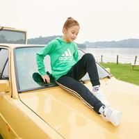 阿迪达斯 男童女童长袖上衣秋款连帽中大童户外运动服舒适百搭儿童卫衣