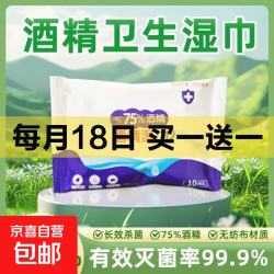 京喜加 买１送１ 酒精湿巾10片 共20片